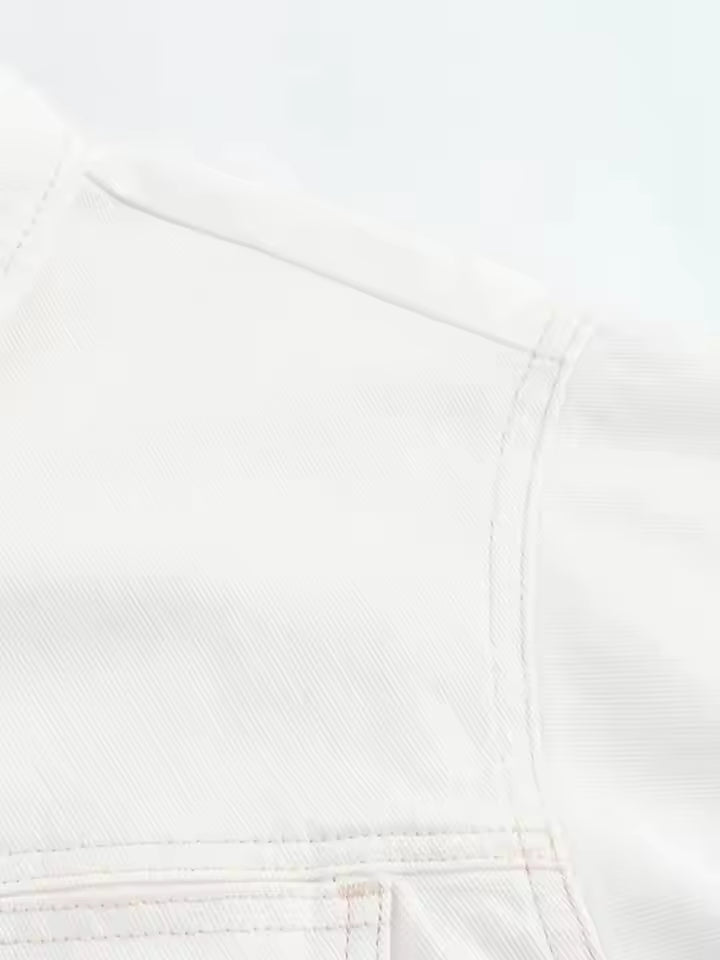 2024 Women Fashion Suits Turn-Down Collar Short Sleeves Single Breasted Denim Tops+High Waist Zipper Slim Shorts Y2K