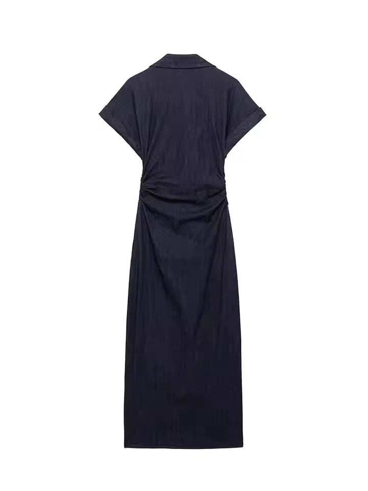 2025 Spring Sleeveless Denim Midi Dress Women Button Long Dress Woman Dresses for Women Streetwear Basic Casual Dress